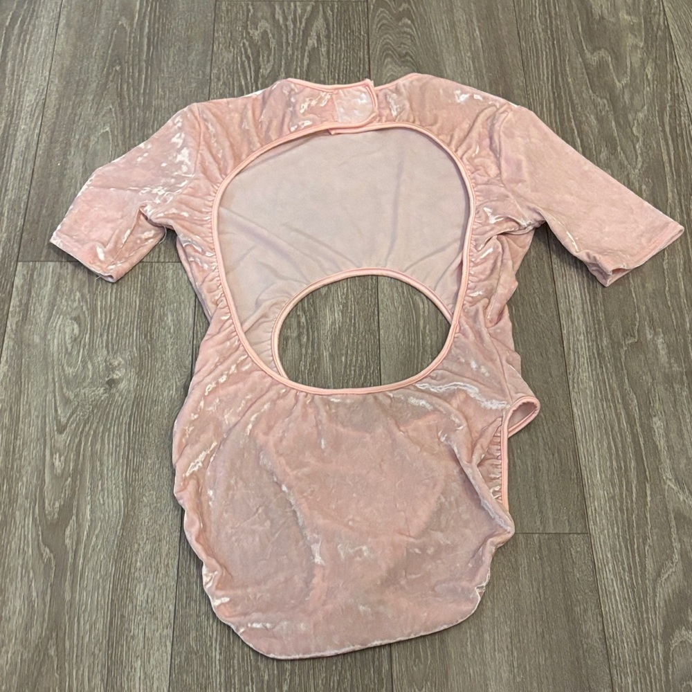 Pink Velvet Rave Bodysuit - Picture 2 of 2